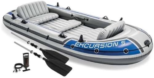 Intex Excursion 5 Set Schlauchboot - 366 x 168 x 43 cm - 4-teilig - Mehrfarbig