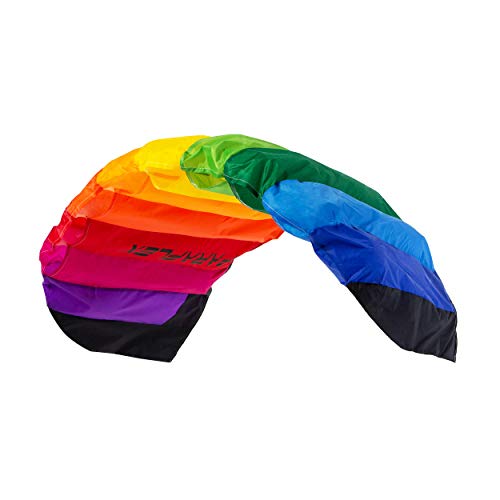 Wolkenstürmer® Paraflex Basic 2-Leiner Lenkmatte 1.2 Rainbow - Kite Drachen mit Flugschlaufen – Zweileiner Lenkdrachen - Flugdrachen für Anfänger & Kinder ab 6 Jahren