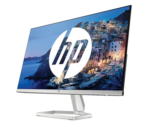 HP M24fd Monitor (24 Zoll Display, Full HD IPS, 75Hz, AMD FreeSync, HDMI 1.4, USB-C, 5ms Reaktionszeit) silber/schwarz