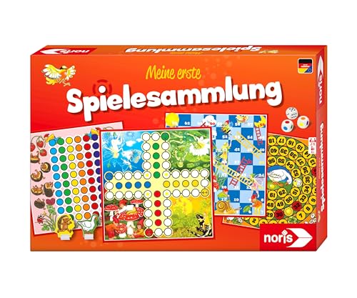 Noris 606021685 Meine erste Spielesammlung, Mit Spieleklassikern speziell für Kinder, für 2 bis 6 Spieler ab 4 Jahren