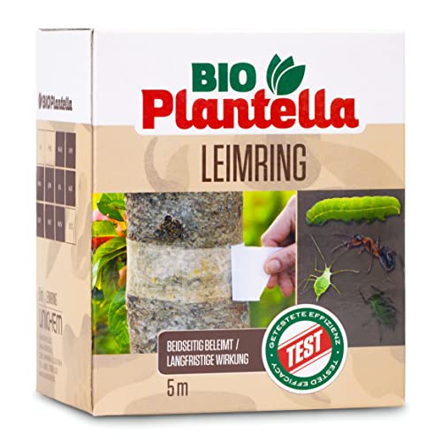 Bio Plantella Leimring für Obstbäume - einfache Handhabung 5 Meter - Extra Breiter Leimring zum Schutz vor einer Vielzahl von Schädlingen - Raupenleim