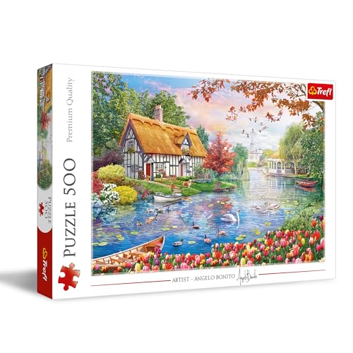 Trefl 37476 Ruhiger Hafen 500 Elemente-DIY-Spiel, Kreative Unterhaltung, Spaß, Klassisches Puzzle für Erwachsene und Kinder ab 10 Jahren, Mehrfarbig