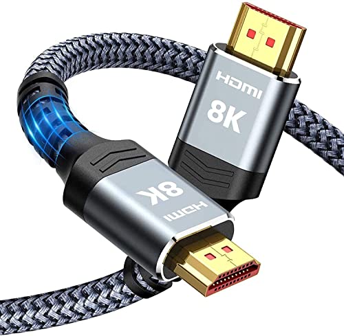 SNOWKIDS 10K HDMI 2.1 Kabel 2M 8K, 2.1 48Gbps Highspeed 8K@60Hz HDMI Kabel 4K@120Hz 7680P DTS: X, HDCP 2.2&2.3, HDR 10,eARC, kompatibel mit PS5 X-BOX