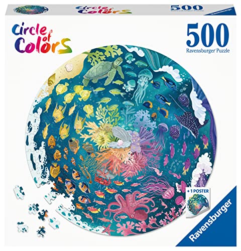 Ravensburger Puzzle 17170 Circle of Colors - Ocean & Submarine 500 Teile Puzzle, Puzzle mit Meeres-Motiv