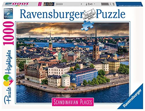 Ravensburger Puzzle Scandinavian Places 16742 - Stockholm, Schweden - 1000 Teile Puzzle für Erwachsene und Kinder ab 14 Jahren