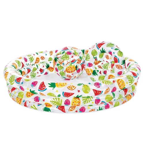 Intex-167438 Pool Set Kugel- und Ananas-Rettungsring, mehrfarbig, 132 x 28 cm, 59469