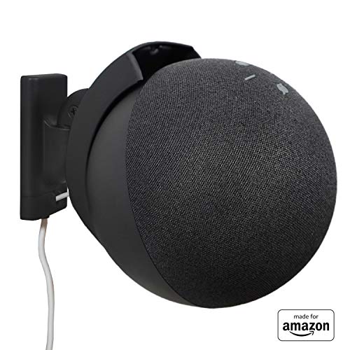 Wandhalterung, „Made for Amazon“, dreh- und schwenkbar, Schwarz, für Echo (4. Gen.)