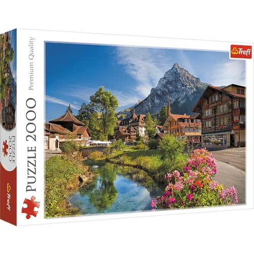 Trefl 27089 2000 Teile, Premium Quality, für Erwachsene und Kinder ab 12 Jahren Puzzle Die Alpen im Sommer, Farbig, Wasserfall Haifoss Island