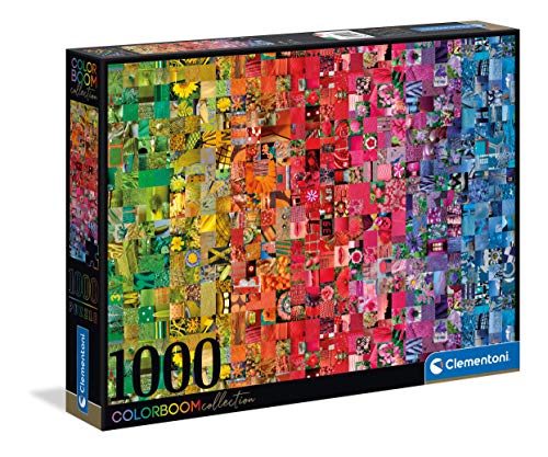 Clementoni 39595 Collage – Puzzle 1000 Teile, Colorboom Collection, Geschicklichkeitsspiel für die ganze Familie, Erwachsenenpuzzle ab 14 Jahren, 28.1 x 37 x 5.5