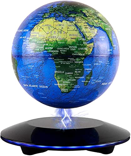 JOWHOL Magnetische schwebender globus mit 6 Zoll Beleuchteter Globus Berühren Automatisch drehend Lehrreich Welt Globu Welt Karte Kreative Heim/Schreibtisch Dekoration