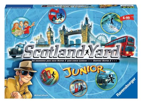 Ravensburger 22289 - Scotland Yard Junior, Brettspiel für 2-4 Spieler, Gesellschafts- und Familienspiel, für Kinder ab 6 Jahren