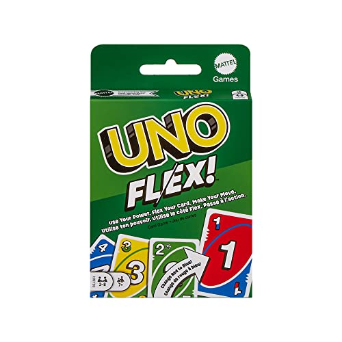 Mattel Games UNO Flex, UNO Kartenspiel für die Familie, mehr Abwechslung durch Powerkarten, Perfekt als Kinderspiel, Reisespiel oder Spiel für Erwachsene, für 2-10 Spieler, ab 7 Jahren, HMY99