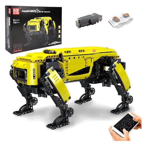Mould King 15066 Technik Mechanischer Hund Bausteine, APP Fernbedienung Robot Dog Bausätze Spielzeug Geschenke für 8+ Jahre (936 Teile)