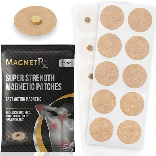 MagnetRX® Magnetische Akupressurpflaster- 3.500 Gauss Ultrastarke - Magnetische Pflaster- Akupressur Magnetpflaster (20er Pack)