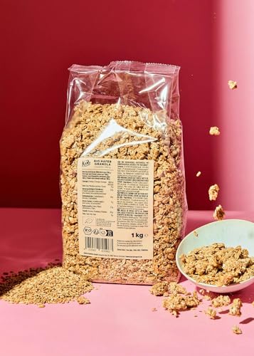 KoRo - Crunchy Bio Hafer Granola 1 kg - 100% Bio-Qualität - Vegan - Mit Reissirup gesüßt