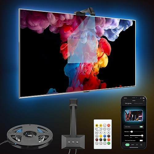 mafiti TV LED Hintergrundbeleuchtung, Led TV Hintergrundbeleuchtung mit Kamera für 55 Zoll TV, Fernseher Led Hintergrundbeleuchtung, App-Steuerung