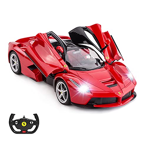 rastar Ferngesteuertes Auto by 1/14 Ferrari LaFerrari Funkfernsteuerung R/C Spielzeugauto Modellfahrzeug für Jungen Kinder, Rot