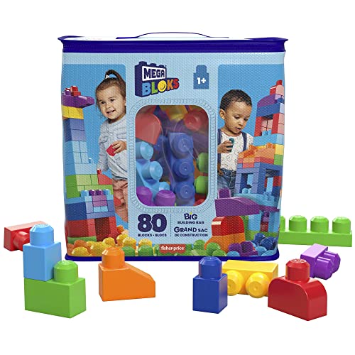 MEGA Bloks DCH63 - Bausteinebeutel - groß 80 Teile, bunt, Spielzeug ab 1 Jahr