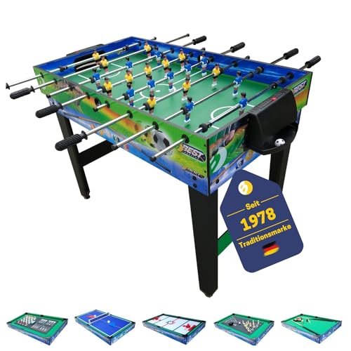 Best Sporting Tischkicker Kinder & Erwachsene 10 in 1 Set I Multigame-Spieltisch I Air-Hockey Tischtennis Billard-Tisch u.v.m. I Tischfußball Kinder I Kicker in 122 x 60 x 81,5 cm (Bunt)