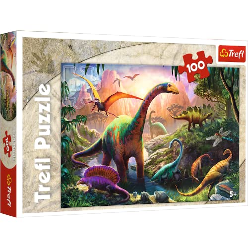 Trefl, Puzzle, Dinosaurierwelt, 100 Teile, für Kinder ab 5 Jahren