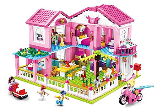 Luxusvilla (896 Teile) [M38-B0721], Spielset, Klemmbausteine, Girls Dream, mit Spielfigur, Für Kinder ab 4 Jahren, Mädchenträume, Sluban SL95591