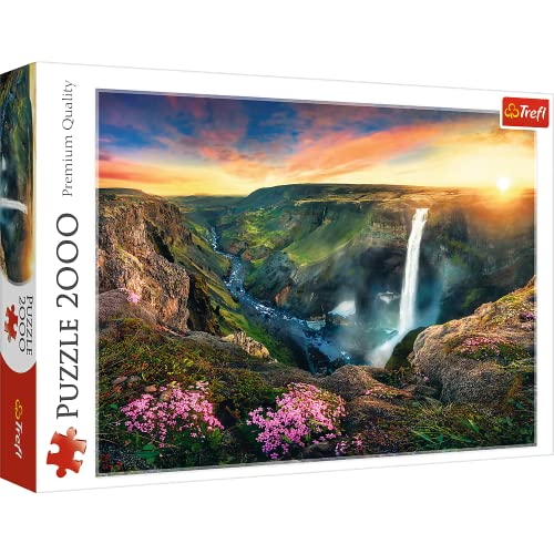 Trefl TR27091 Wasserfall Haifoss, Island 2000 Teile, Premium Quality, für Erwachsene und Kinder ab 12 Jahren Puzzle, Farbig, Lichter von Dubai