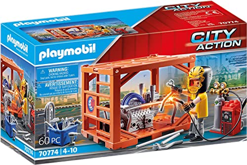 PLAYMOBIL City Action 70774 Containerfertigung, Ab 4 Jahren