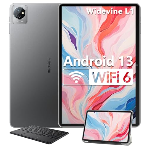 Blackview Tab30 WiFi Tablet 10 Zoll, 6GB RAM+64GB ROM(1TB TF) Android 13 Tablets, WiFi6 PC Tablet, Widevine L1 FHD+ IPS/5100mAh Akku/Bluetooth 5.2/ Dual-Kamera/GMS/Type-c