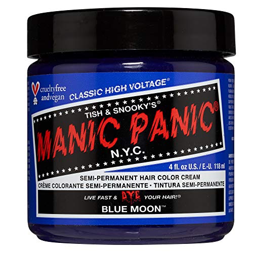 Manic Panic Blue Moon Classic Creme, Vegan, Cruelty Free, Semi Permanent Hair Dye 118ml