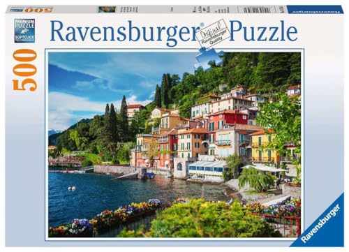 Ravensburger Puzzle 14756 - Comer See, Italien - 500 Teile Puzzle Für Erwachsene und Kinder ab 10 Jahren, Landschaftspuzzle mit Italien-Motiv