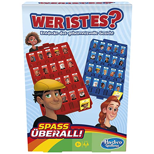 Hasbro Wer ist es Kompakt, Portables Ratespiel für Kinder ab 6 Jahren für 2 Spieler, Kinderspiel für unterwegs, Multi