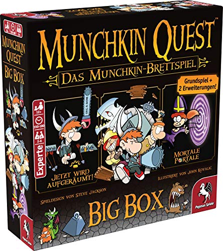 Pegasus Spiele 51953G - Munchkin Quest Big Box Brettspiel, 2-4 Spieler