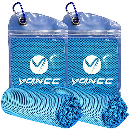 YQXCC Kühlendes Handtuch 2 Stück 120 x 30 cm, Eishandtuch, Mikrofaser-Handtuch für sofortige Kühlung, kühles kaltes Handtuch für Yoga, Strand, Golf, Reisen, Fitnessstudio, Sport, Schwimmen