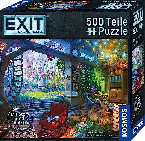 KOSMOS 683979 EXIT® – Das Puzzle: Das verborgene Atelier, 500 Teile Puzzle, für Erwachsene und Kinder ab 10 Jahren, Escape Room Puzzle für Einsteiger mit Rätseln